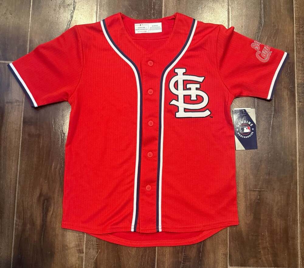 MLB St. Louis Cardinals Jersey Size L 10/12 Red Baseball